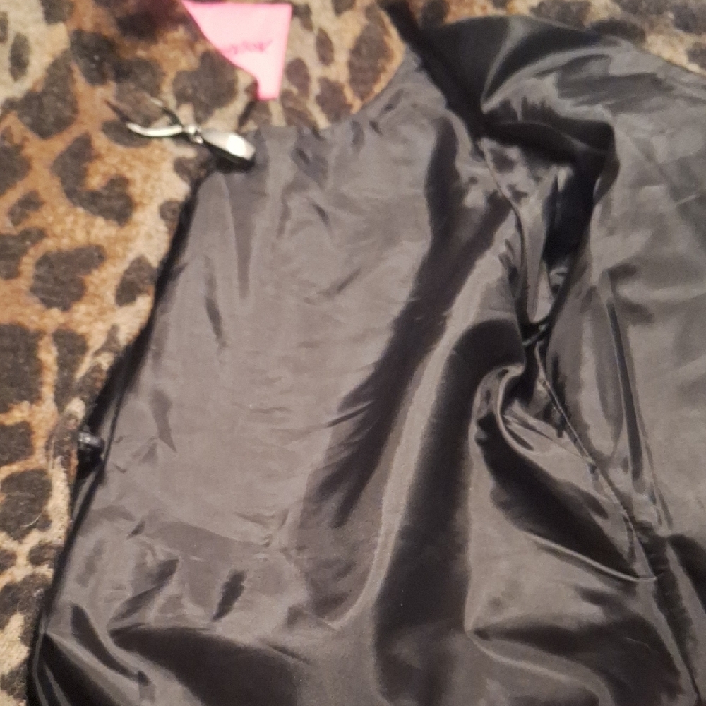 Betsey Johnson Brown and Black Leopard Swing Coat - Picture 10 of 13